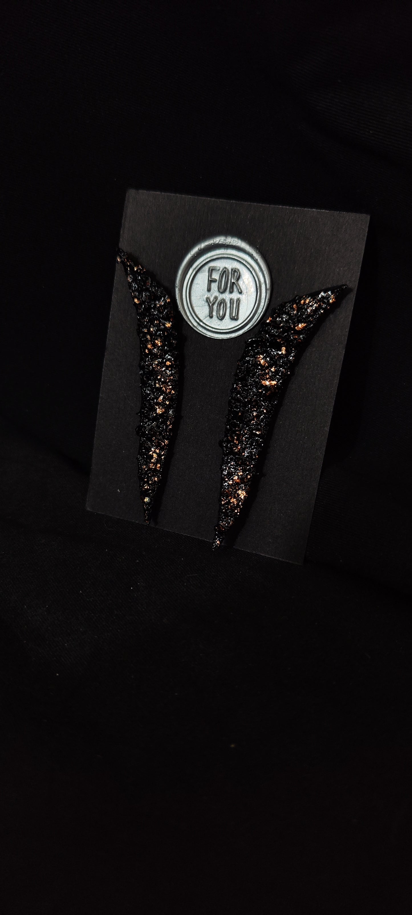 Enjoy the richness of this statement piece of jewelry. Beautiful and quality materials are joined in a timeless star shape. Textures and layers create a 3D effect. Wear a pair or only one earring, try it on causal styling or evening dress, these earrings are going to upgrade your styling 100%! Very light to wear. Free pair of protective stainless steel ear nuts come in a set.