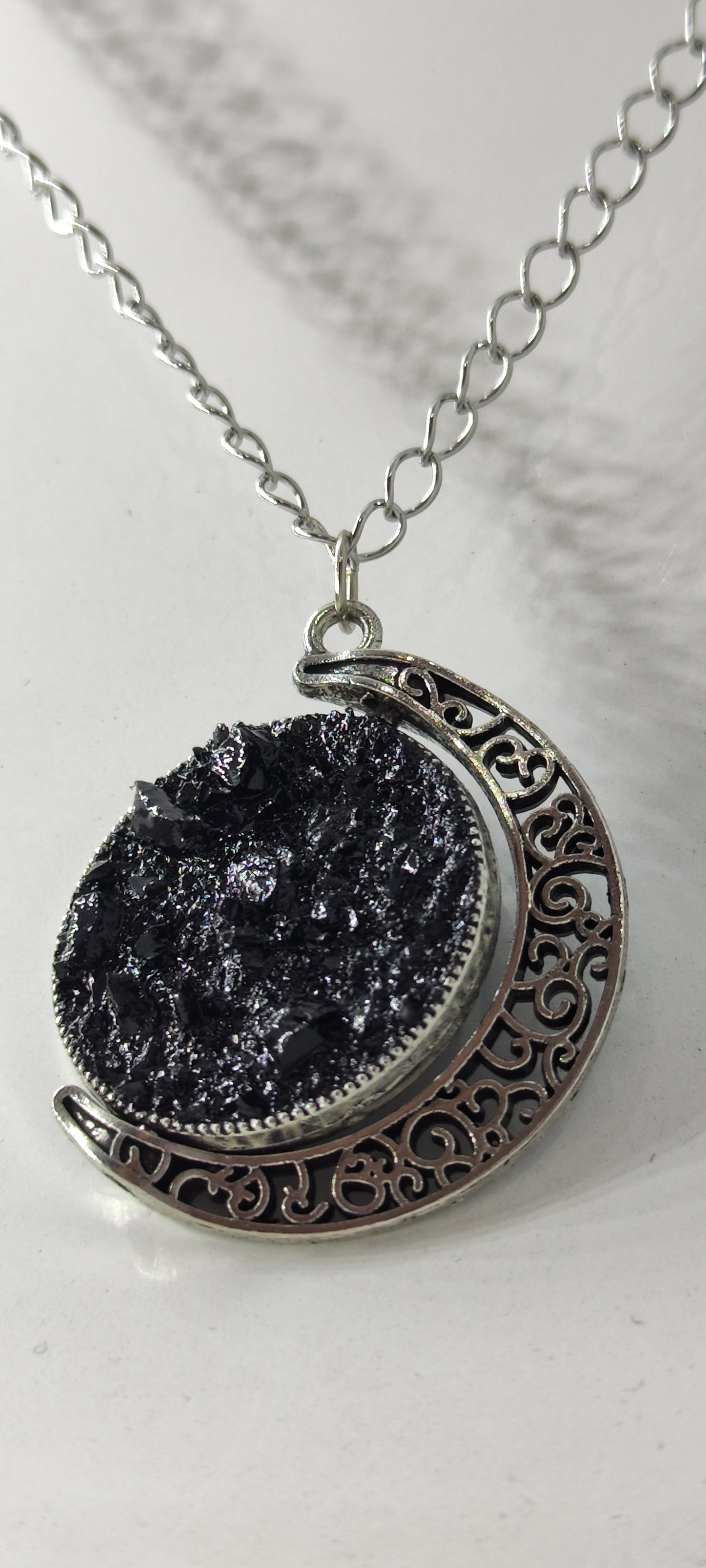 KUOLMi nakit, nakit iz premoga, verižica, sisters of the moon, spinner