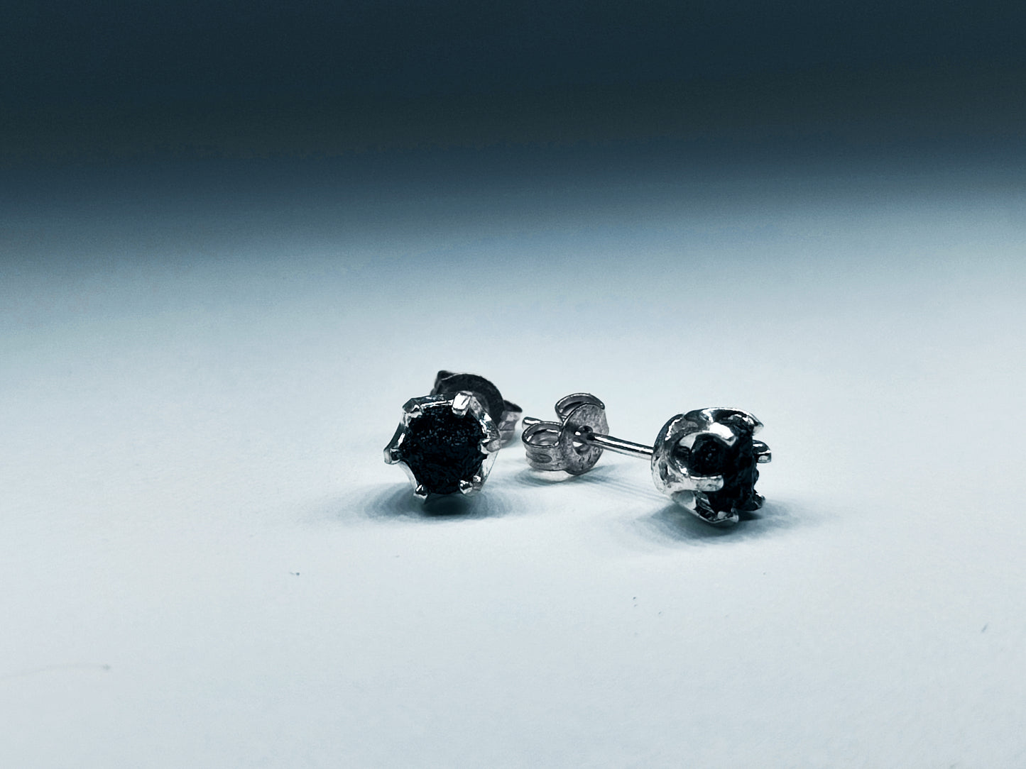 Uhani Srebro 925 Diamant, KUOLMi, nakit iz premoga, premog