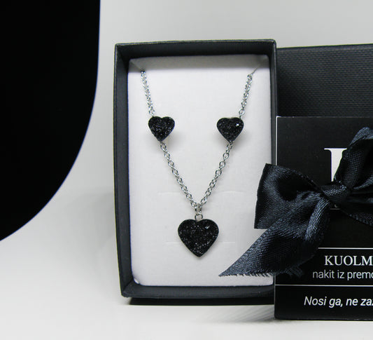 earrings set etsy longdrop copper luxury love black large handmade for oval face brands bridal got modern natural rosegold silver unique european jewelry kpop nz pinterest shop type titanium charms uhani viseči veliki kirurško jeklo rože roza ročno delo antialergijski medicinski klip premog kamen premog kuolmi marjeta hribar zapestnica ginko bracelet special gift darilo komplet