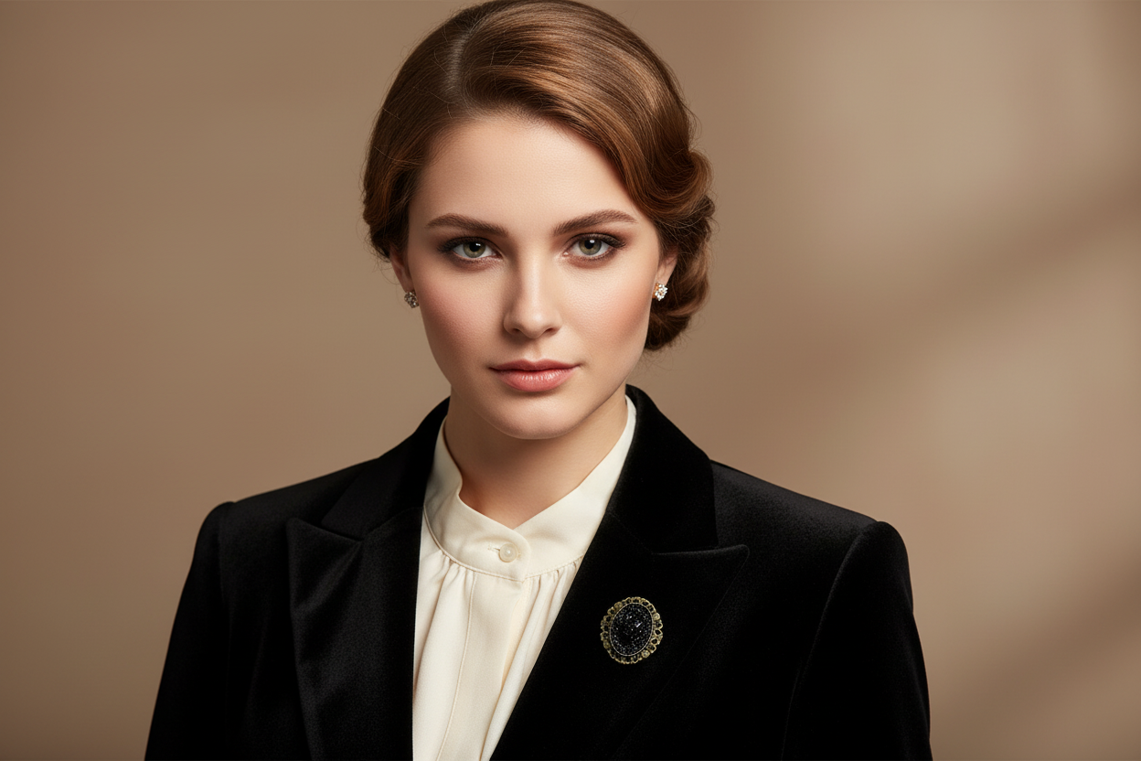 Brooch KUOLMi Rustic - antique gold