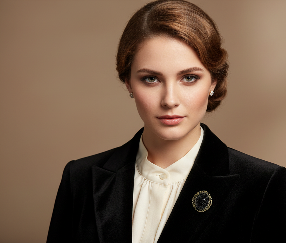 Brooch KUOLMi Rustic - antique gold