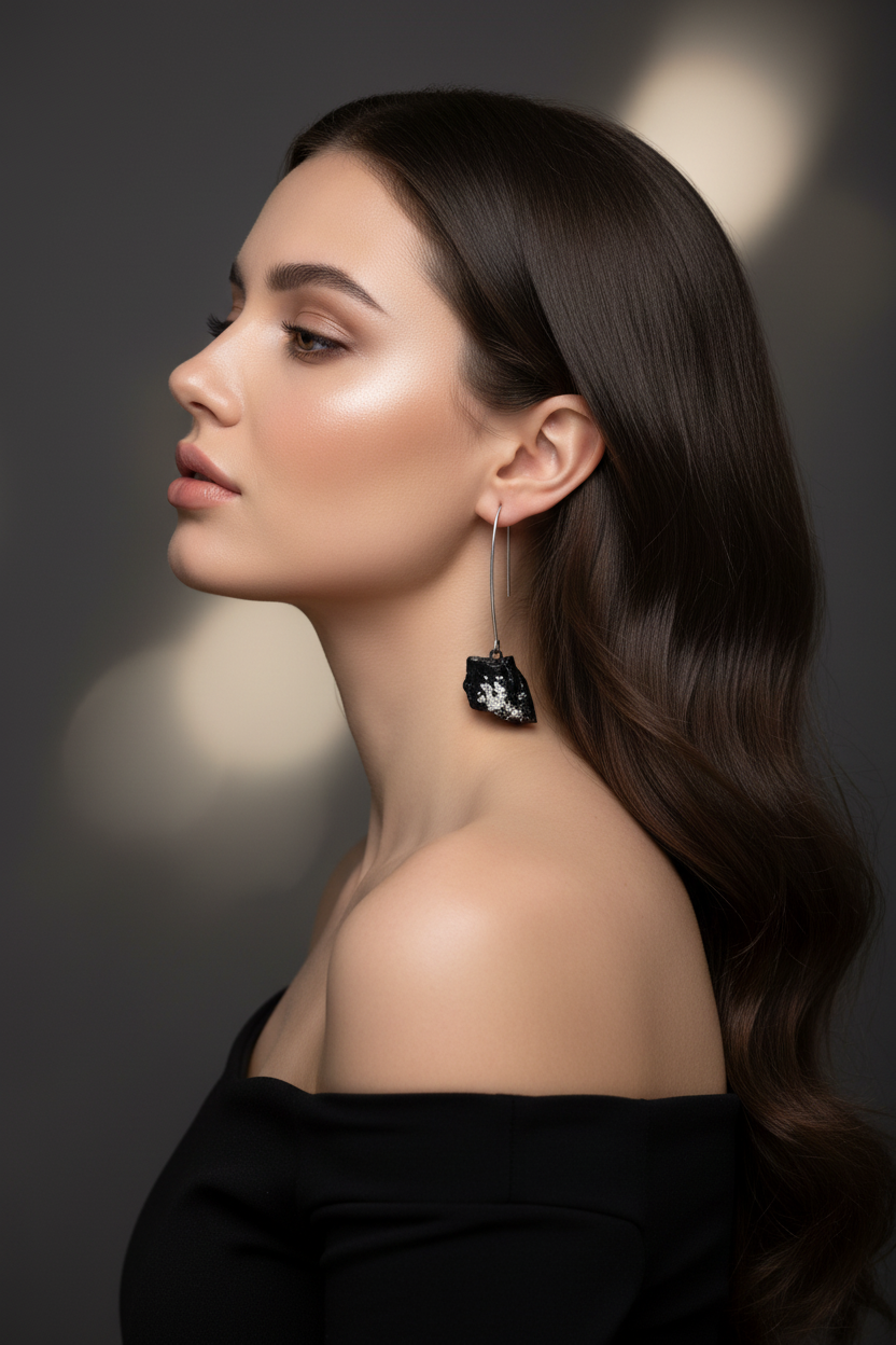 Elegant Silver Style Hanging Earrings