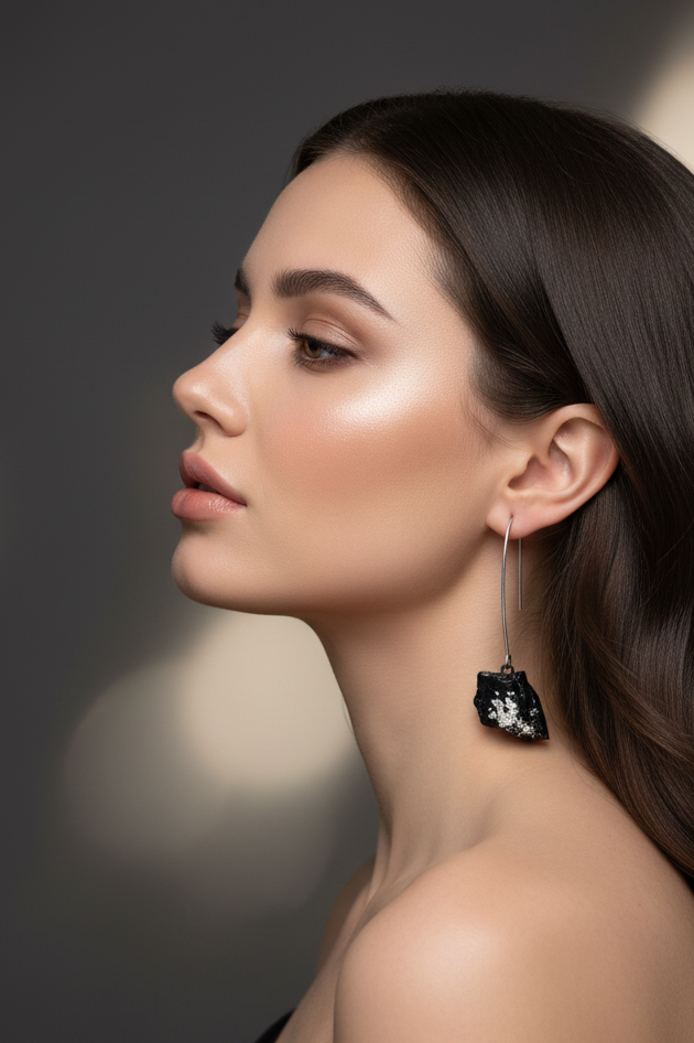 Elegant Silver Style Hanging Earrings