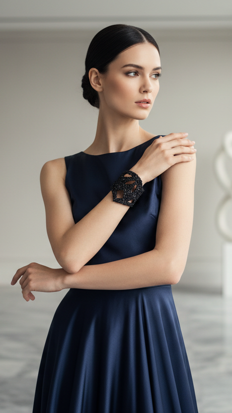 Zapestnica Čipka M z gumbom