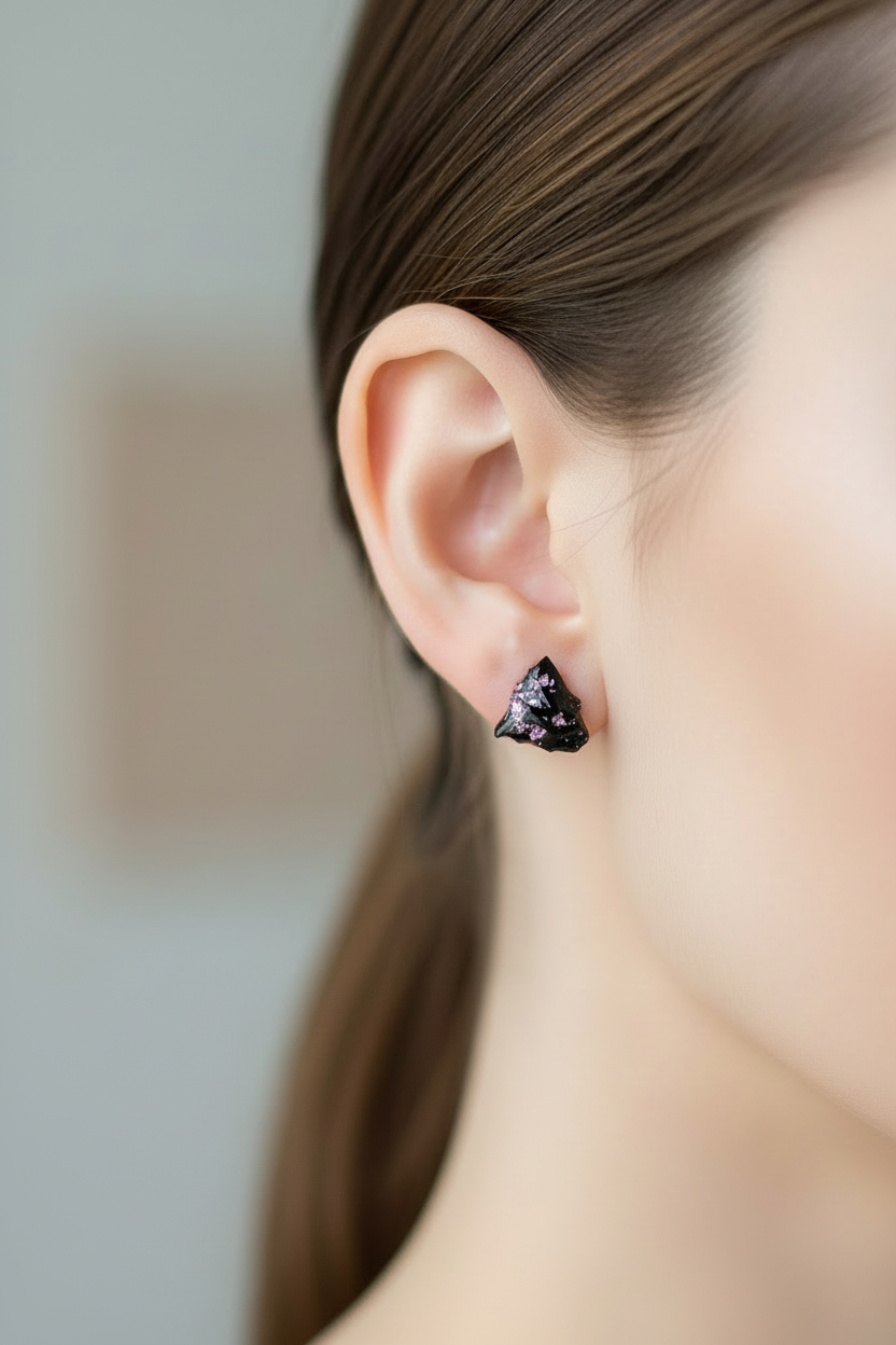 Uhani Srebro 925 KUOLMi Lila