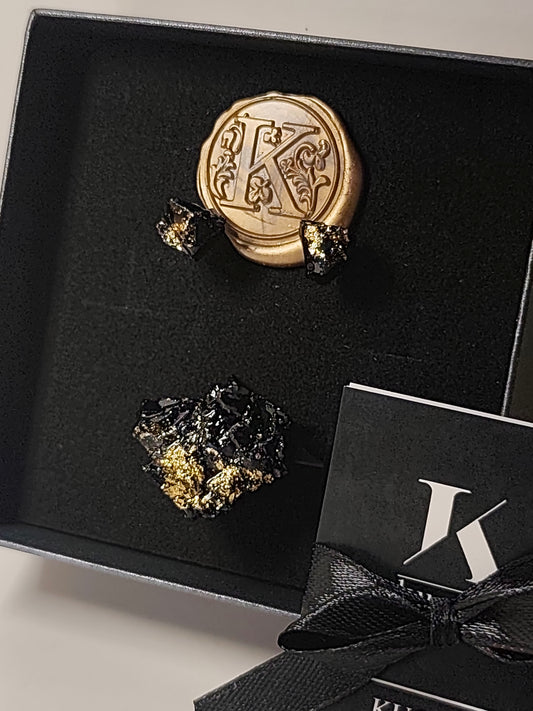 Komplet uhani in prstan