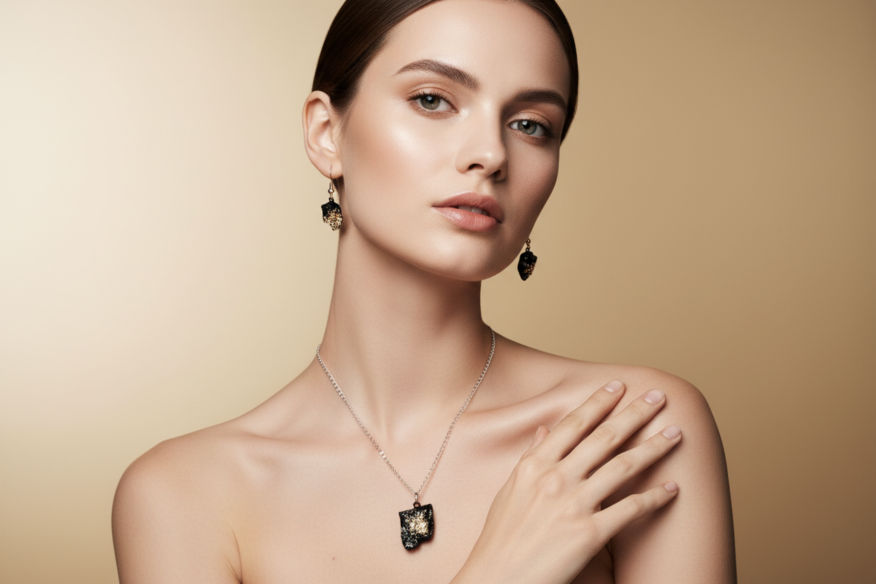 Komplet KUOLMi z visečimi uhani